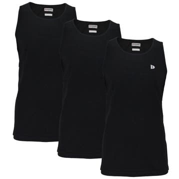 Donnay Donnay Heren - 3-Pack - Singlet James - Zwart, Verzenden, Nieuw