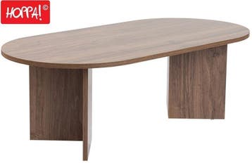 Hoppa! ASHOP-STO-1109OK Salontafel okkernoot van 79 voor 29, Huis en Inrichting, 100 tot 150 cm, Nieuw, Minder dan 50 cm, Ophalen of Verzenden