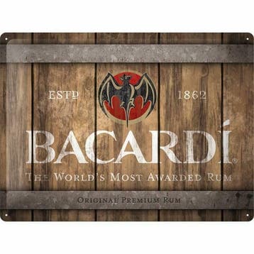 Bacardi pubbord relief 40x30 cm, Verzenden
