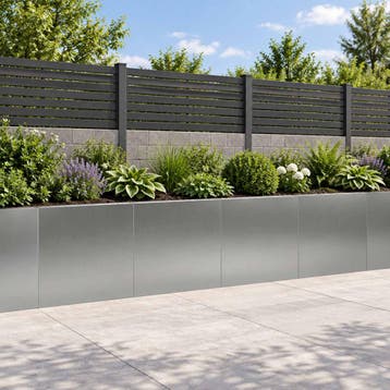 vidaXL Keerwand 4 st 40 x 12 x 30 cm Gegalvaniseerd staal, Verzenden, Nieuw