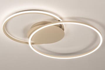 Rietveld Plafondlampen - Beige - Metaal, Verzenden, Nieuw