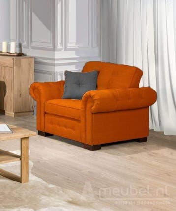 Fauteuil Groenveld - fauteuils - Cognac, Nieuw, Stof