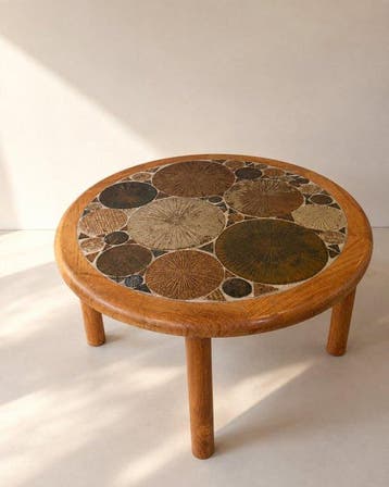 Haslev - Tue Poulsen - Salontafel - Teak, Keramiek
