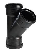 Pipelife Master3+ geluidsarm t-stuk 110x50 45gr 3xm Zwart, Doe-het-zelf en Verbouw, Buizen en Afvoer, Ophalen of Verzenden, Nieuw