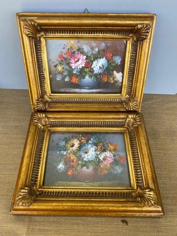 Lijst (2) - Hout, gouden houten lijst