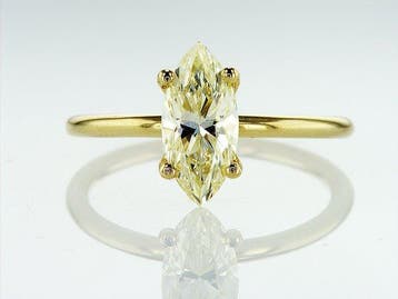 Ring - 14 karaat Geel goud - 1.50ct. tw. Geel Diamant, Nieuw