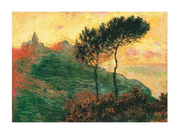 Kunstdruk Claude Monet - The Church at Varengeville 80x60cm, Verzenden, Nieuw