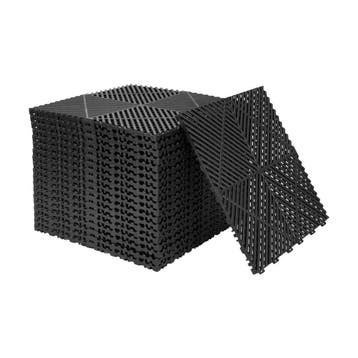 petour garagevloertegels PP 40x40 cm 20 stuks 3,2 m² zwart, Verzenden, Nieuw