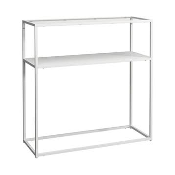 Console tafel Kuhmo sidetable glas 80x80x30 cm wit [en.casa], Huis en Inrichting, Verzenden, Nieuw