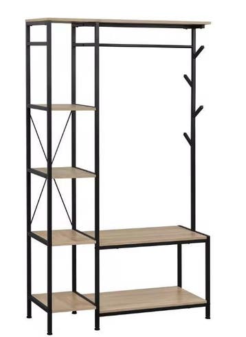 3-in-1 Kapstok met Bank, Kledingrek en 4 Planken 100×175×40, Verzenden, Nieuw