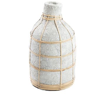 Bazar Bizar De Whoopy Vaas - Betongrijs Naturel - L -, Ophalen of Verzenden, Zo goed als nieuw, Overige materialen, Minder dan 50 cm