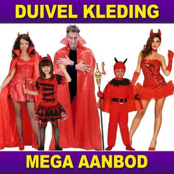 Duivel kostuum - Mega aanbod duivel kleding & accessoires, Ophalen of Verzenden, Nieuw, Kleding