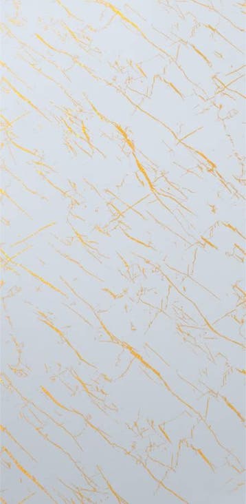 PVC wandpaneel 280x122 White Gold Marble, Nieuw