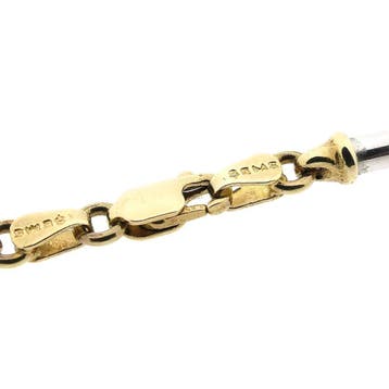 Bicolor gouden staafjes collier (Ketting), Ophalen of Verzenden, Gebruikt, Goud, Goud