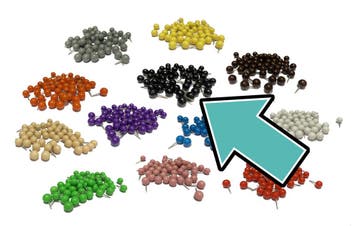 Set punaises met bolle kop in doosje (zwart, 50 stuks), Ophalen of Verzenden, Nieuw