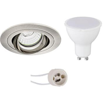 GU10 Inbouwspot Set - Mat Nikkel - Inbouw Rond - Kantelbaar, Huis en Inrichting, Ophalen of Verzenden, Nieuw, Overige fittingen