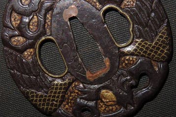 gesmeed ijzer - C5-972 Peacock Tsuba - Japan - Edo Periode