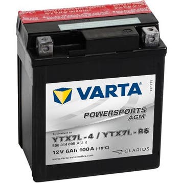 VARTA YTX7L-BS Powersports AGM accu | 506 014 005 | 12V 6Ah, Ophalen of Verzenden, Nieuw