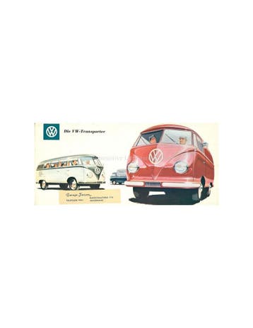 1956 VOLKSWAGEN TRANSPORTER BROCHURE DUITS, Nieuw, Volkswagen, Author