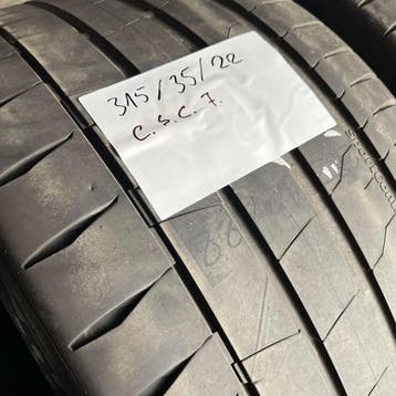 2 x Continental SportContact 7 315-35-22 Zomerbanden 5,5mm, Gebruikt, Overige maten, Ophalen of Verzenden, Band(en)