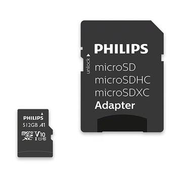 Micro SDXC kaart | Philips | 512 GB (Class 10), Verzenden, Nieuw, Philips