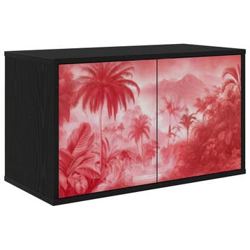 vidaXL Wandgemonteerd tv-meubel AACHEN 69 x 33 x 40 cm Zwart, Minder dan 50 cm, Verzenden, Nieuw, Minder dan 100 cm