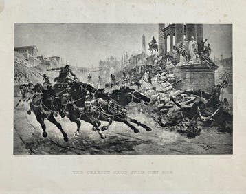 Checa (after) - The Chariot Race from Ben Hur - Heliogravur