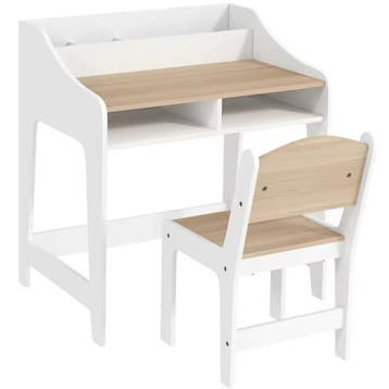 Kinderbureau met Stoel en Opbergruimte – Houten Kinderbureau, Huis en Inrichting, Bureaus, Verzenden, Nieuw