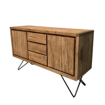 Breeze retro dressoir -  150 cmDressoirs, Huis en Inrichting, Kasten | Dressoirs, Ophalen of Verzenden, Nieuw
