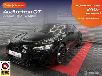 Audi e-tron GT | Zakelijk Leasen vanaf 495,- p/mnd, Nieuw, Financial lease, Lease, E-tron GT