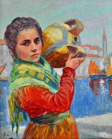 Josef Syrovy (1879-1956) - Jeune vénitienne à la cruche