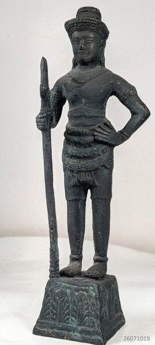 antieke Khmer-stijl Angkor Wat-stijl Ardhaparyanka Shiva. -