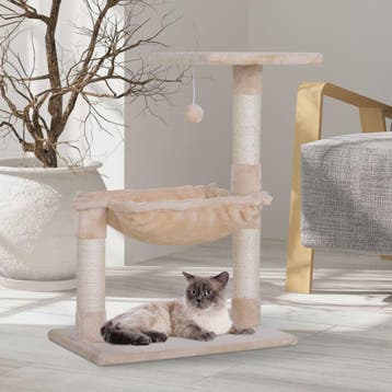 PawHut Kattenkrabpaal met Hangmat, Platform en Krabpalen - B, Dieren en Toebehoren, Verzenden, Nieuw