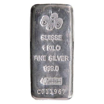 1 kilogram - Zilver .999 - 1 Kilo 999 Fine Silver Bar Pamp, Postzegels en Munten, Edelmetalen en Baren