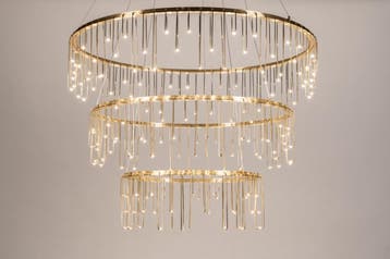 Rietveld Hanglampen - Goud - Metaal, Verzenden, Nieuw