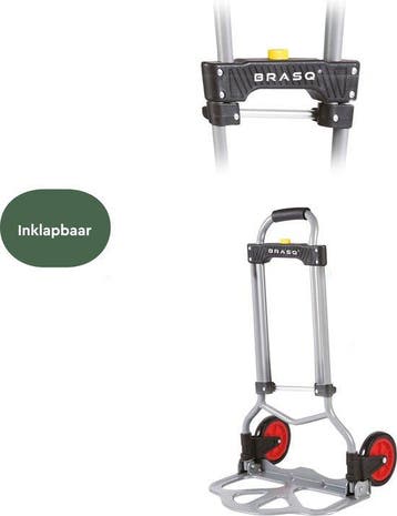 2dekans | BRASQ Inklapbare steekwagen incl. bagagespin - 60, Ophalen of Verzenden, Zo goed als nieuw