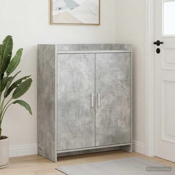 vidaXL Schoenenkast Betongrijs 73,5 x 36 x 92 cm Bewerkt, Verzenden, Nieuw