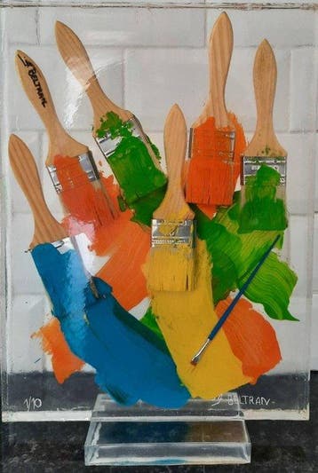 José Beltran (XX) - Acumulación de pinceles y pintura