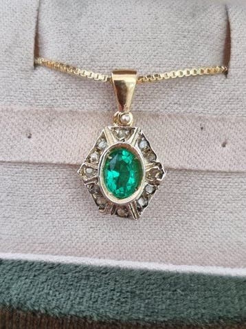 Zonder minimumprijs - Halsketting - 9 kt. Zilver, Geel goud, Sieraden, Tassen en Uiterlijk, Nieuw