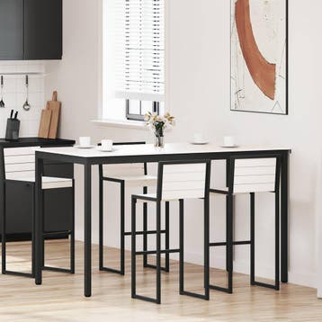 vidaXL Bartafel Wit 180 x 90 x 105 cm Massief grenenhout, Verzenden, Nieuw