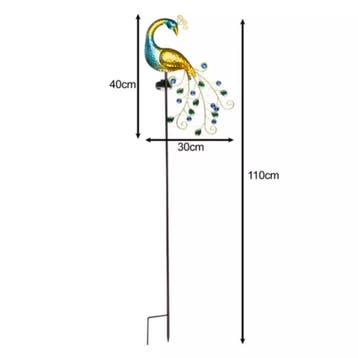 Gardlov Solar Tuinlamp Pauw – Kleurrijke LED & Schemersen., Tuin en Terras, Ophalen of Verzenden, Nieuw