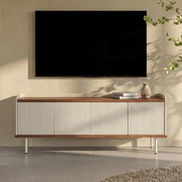 *WOONWINKEL* Beige TV Meubel Met Ribbels, Verzenden, Nieuw