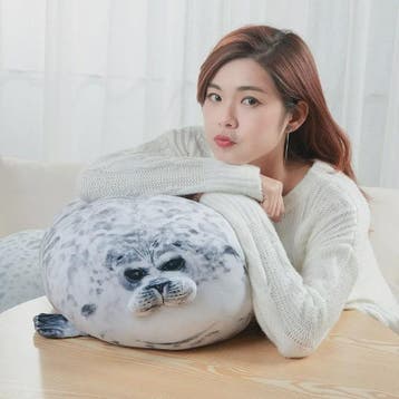 Schattige Dikke Zeehond Pluche Kussen - Knuffel Speelgoed vo