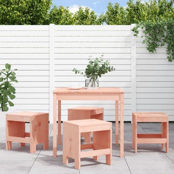 vidaXL 5-delige Tuinset massief douglashout, Verzenden, Nieuw, 5 zitplaatsen, Tuinset