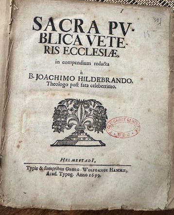 Hildebrand, Joachim - Sacra publica veteris ecclesiae, in, Antiek en Kunst, Antiek | Boeken en Bijbels