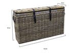 Kussenbox klein 135x35xH80 cm naturel rotan, Ophalen of Verzenden, Nieuw