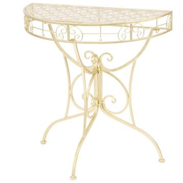 vidaXL Bijzettafel vintage stijl half rond 72x36x74 cm, Huis en Inrichting, Verzenden, Nieuw, 60 cm of meer