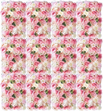 Bloemenwand Roze 12 stuks 40x60cm | Retourdeal 35% Korting, Huis en Inrichting, Ophalen of Verzenden, Zo goed als nieuw, Buiten