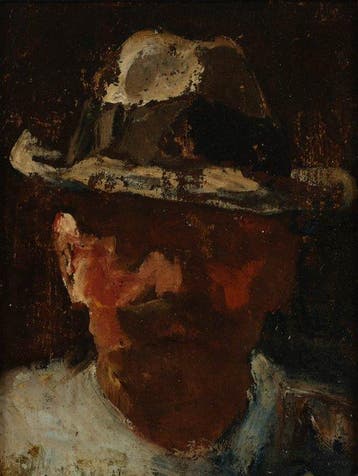 Willem Hendrik van der Nat (1864–1929) - Man met hoed, Antiek en Kunst