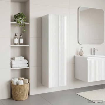 vidaXL Wand Gemonteerde Badkamerkast Hoogglans Wit 33 x 34,5, Verzenden, Nieuw